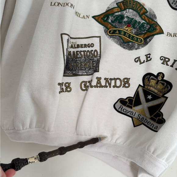 Forenza Vintage White Graphic Turtleneck Sweater - Picture 5 of 12